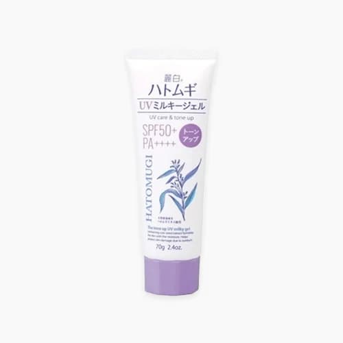 Reihaku Hatomugi The Tone Up UV Milky Gel Lavender SPF50+ PA++++ 70g