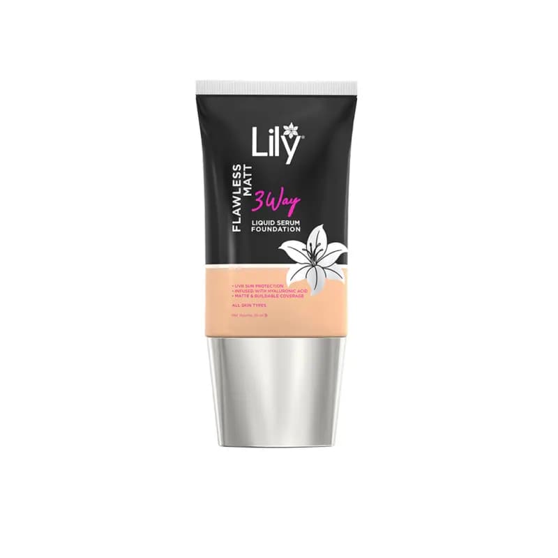 Lily Flawless Matt 3Way Liquid Serum Foundation-Milk