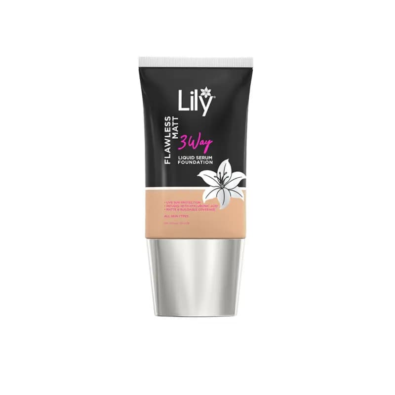 Lily Flawless Matt 3Way Liquid Serum Foundation-Oat