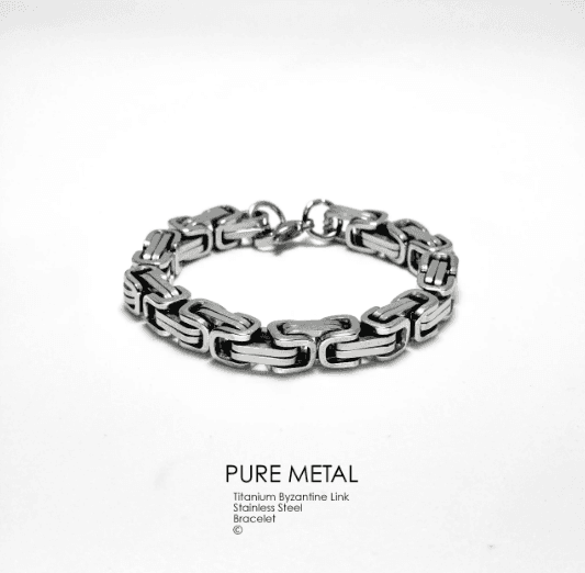 Black Square Onyx Stainless Steel Bracelet