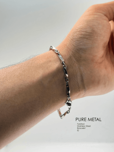 Twisted Stainless Steel Bracelet