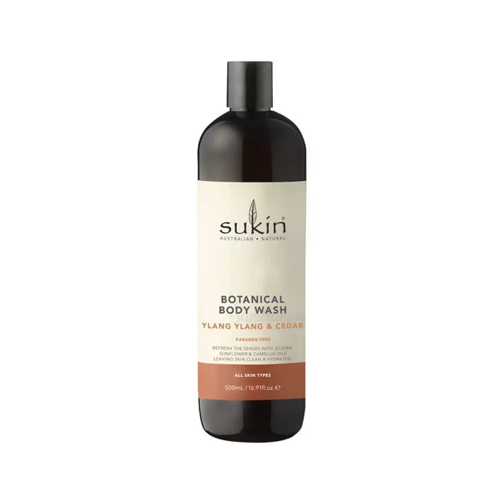 Sukin Botanical Body Wash Ylang Ylang & Cedar For All (Australia) 500mL