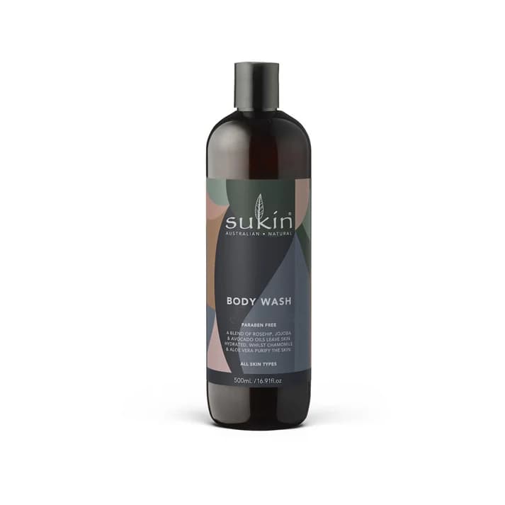 Sukin Anna Cole Body Wash With Rosehip Jojoba & Avocado Oils For All (Australia) 500mL