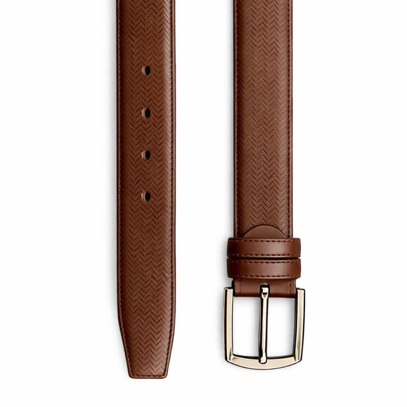 Men’s Brown Textured Leather Belt
