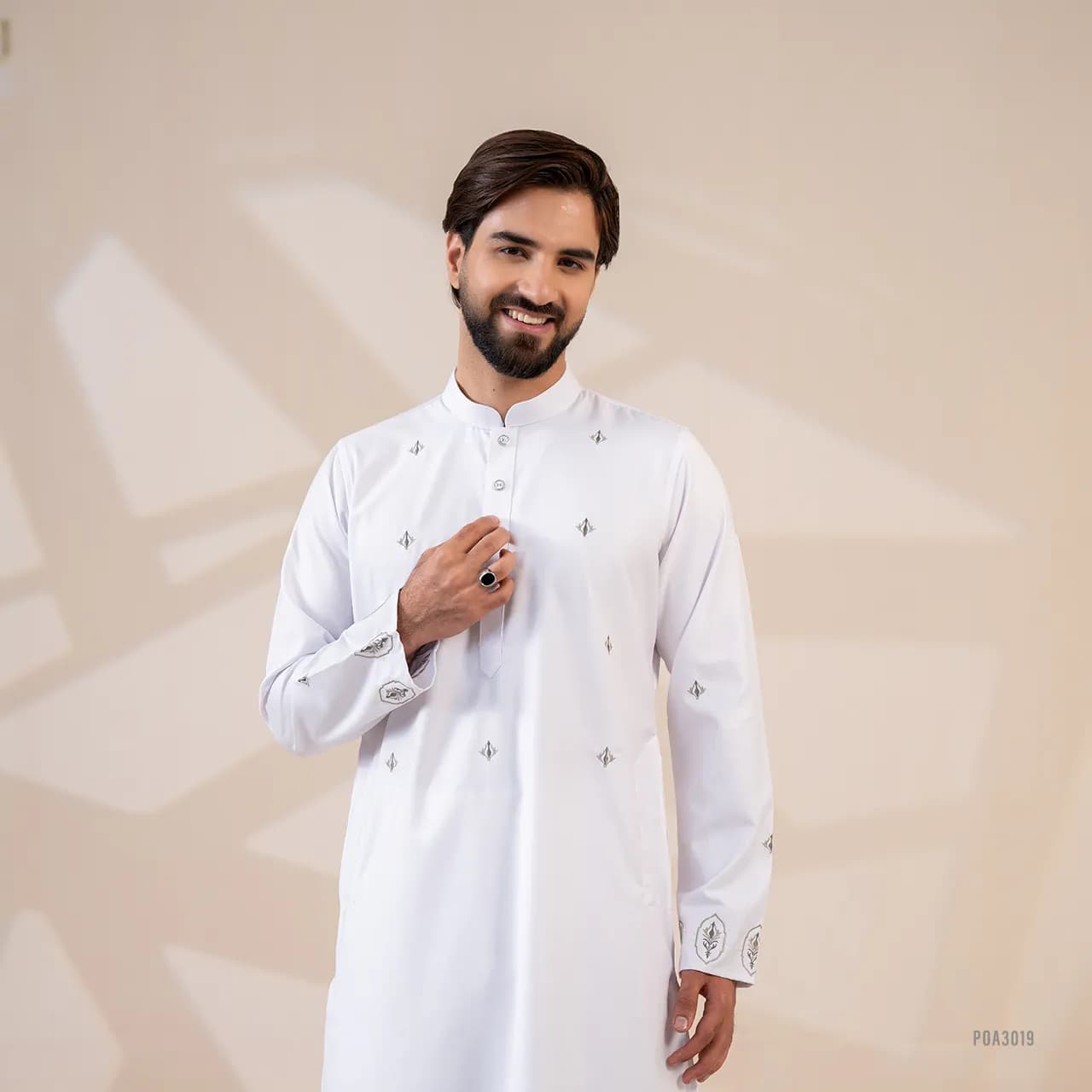 Platinum Embroidered Panjabi for Men
