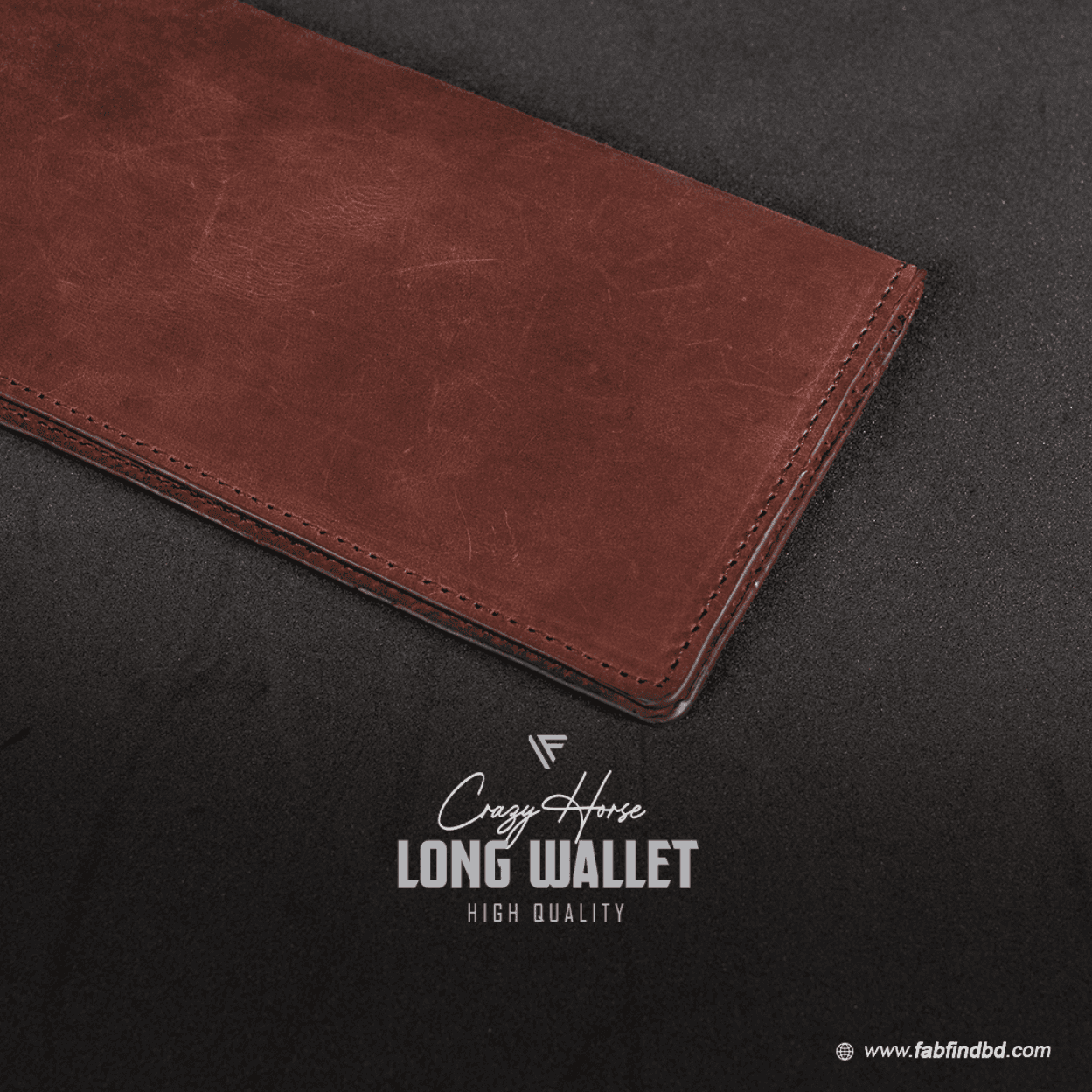 Crazy horse long wallet